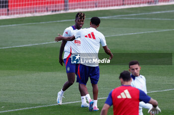 2024-09-04 - Nico Williams and Lamine Yamal during the training session of Spain Team ahead the UEFA Nations League matches against Serbia and Switzerland at Ciudad del Futbol on September 04, 2024, in Las Rozas, Madrid, Spain. Photo Dennis Agyeman / SpainDPPI / DPPI - FOOTBALL - SPAIN TRAINING SESSION - UEFA NATIONS LEAGUE - SOCCER