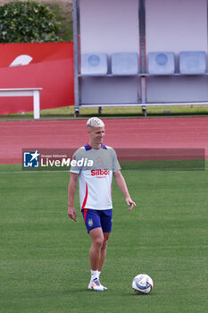 2024-09-04 - Dani Olmo during the training session of Spain Team ahead the UEFA Nations League matches against Serbia and Switzerland at Ciudad del Futbol on September 04, 2024, in Las Rozas, Madrid, Spain. Photo Dennis Agyeman / SpainDPPI / DPPI - FOOTBALL - SPAIN TRAINING SESSION - UEFA NATIONS LEAGUE - SOCCER