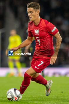 2024-09-05 - Kacper Urbański of Poland during the UEFA Nations League match between Scotland and Poland. The National Stadium, Hampden Park, Glasgow, Scotland. 05/09/2024. Photo Colin Poultney /ProSportsImages / DPPI - FOOTBALL - UEFA NATIONS LEAGUE - SCOTLAND V POLAND - UEFA NATIONS LEAGUE - SOCCER