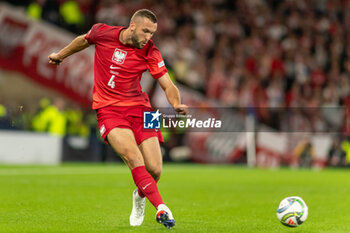 2024-09-05 - Sebastian Walukiewicz of Poland during the UEFA Nations League match between Scotland and Poland. The National Stadium, Hampden Park, Glasgow, Scotland. 05/09/2024. Photo Colin Poultney /ProSportsImages / DPPI - FOOTBALL - UEFA NATIONS LEAGUE - SCOTLAND V POLAND - UEFA NATIONS LEAGUE - SOCCER