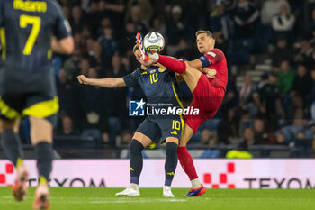 2024-09-05 - Lawrence Shankland of Scotland during the UEFA Nations League match between Scotland and Poland. The National Stadium, Hampden Park, Glasgow, Scotland. 05/09/2024. Photo Colin Poultney /ProSportsImages / DPPI - FOOTBALL - UEFA NATIONS LEAGUE - SCOTLAND V POLAND - UEFA NATIONS LEAGUE - SOCCER