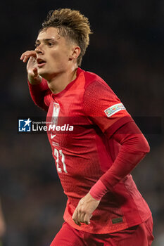 2024-09-05 - GOAL! 3-2 Nicola Zalewski of Poland during the UEFA Nations League match between Scotland and Poland. The National Stadium, Hampden Park, Glasgow, Scotland. 05/09/2024. Photo Colin Poultney /ProSportsImages / DPPI - FOOTBALL - UEFA NATIONS LEAGUE - SCOTLAND V POLAND - UEFA NATIONS LEAGUE - SOCCER