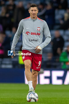 2024-09-05 - Poland Captain Robert Lewandowski during the UEFA Nations League match between Scotland and Poland. The National Stadium, Hampden Park, Glasgow, Scotland. 05/09/2024. Photo Colin Poultney /ProSportsImages / DPPI - FOOTBALL - UEFA NATIONS LEAGUE - SCOTLAND V POLAND - UEFA NATIONS LEAGUE - SOCCER