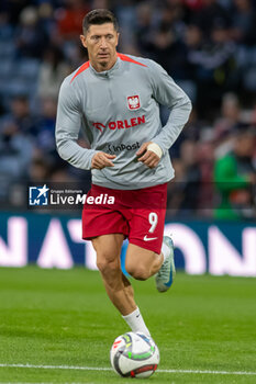 2024-09-05 - Poland Captain Robert Lewandowski during the UEFA Nations League match between Scotland and Poland. The National Stadium, Hampden Park, Glasgow, Scotland. 05/09/2024. Photo Colin Poultney /ProSportsImages / DPPI - FOOTBALL - UEFA NATIONS LEAGUE - SCOTLAND V POLAND - UEFA NATIONS LEAGUE - SOCCER