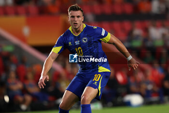 2024-09-07 - Ermedin Demirovic of Bosnia and Herzegovina during the UEFA Nations League match between Netherlands and Bosnia & Herzegovina at Philips Stadion on September 7, 2024 in Eindhoven, Netherlands - FOOTBALL - NATIONS LEAGUE - NETHERLANDS V BOSNIA - UEFA NATIONS LEAGUE - SOCCER