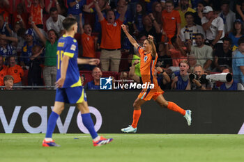 2024-09-07 - Tijjani Reijnders of Netherlands celebrates his goa during the UEFA Nations League match between Netherlands and Bosnia & Herzegovina at Philips Stadion on September 7, 2024 in Eindhoven, Netherlands - FOOTBALL - NATIONS LEAGUE - NETHERLANDS V BOSNIA - UEFA NATIONS LEAGUE - SOCCER