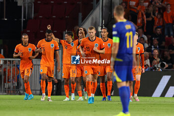 2024-09-07 - Tijjani Reijnders of Netherlands celebrates his goa during the UEFA Nations League match between Netherlands and Bosnia & Herzegovina at Philips Stadion on September 7, 2024 in Eindhoven, Netherlands - FOOTBALL - NATIONS LEAGUE - NETHERLANDS V BOSNIA - UEFA NATIONS LEAGUE - SOCCER