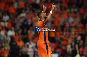 2024-09-07 - Cody Gakpo of Netherlands celebrates his goal during the UEFA Nations League match between Netherlands and Bosnia & Herzegovina at Philips Stadion on September 7, 2024 in Eindhoven, Netherlands - FOOTBALL - NATIONS LEAGUE - NETHERLANDS V BOSNIA - UEFA NATIONS LEAGUE - SOCCER