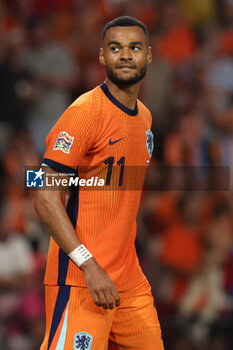 2024-09-07 - Cody Gakpo of Netherlands celebrates his goal during the UEFA Nations League match between Netherlands and Bosnia & Herzegovina at Philips Stadion on September 7, 2024 in Eindhoven, Netherlands - FOOTBALL - NATIONS LEAGUE - NETHERLANDS V BOSNIA - UEFA NATIONS LEAGUE - SOCCER