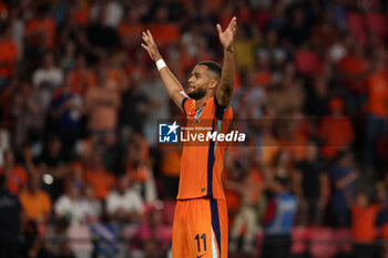 2024-09-07 - Cody Gakpo of Netherlands celebrates his goal during the UEFA Nations League match between Netherlands and Bosnia & Herzegovina at Philips Stadion on September 7, 2024 in Eindhoven, Netherlands - FOOTBALL - NATIONS LEAGUE - NETHERLANDS V BOSNIA - UEFA NATIONS LEAGUE - SOCCER