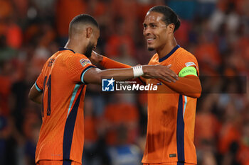 2024-09-07 - Cody Gakpo of Netherlands celebrates his goal during the UEFA Nations League match between Netherlands and Bosnia & Herzegovina at Philips Stadion on September 7, 2024 in Eindhoven, Netherlands - FOOTBALL - NATIONS LEAGUE - NETHERLANDS V BOSNIA - UEFA NATIONS LEAGUE - SOCCER