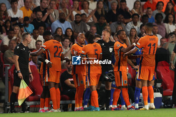 2024-09-07 - Jurriën Timber of Netherlands in action during the UEFA Nations League match between Netherlands and Bosnia & Herzegovina at Philips Stadion on September 7, 2024 in Eindhoven, Netherlands - FOOTBALL - NATIONS LEAGUE - NETHERLANDS V BOSNIA - UEFA NATIONS LEAGUE - SOCCER