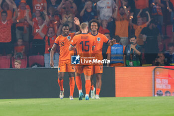 2024-09-07 - Joshua Zirkzee of Netherlands celebrates his goal during the UEFA Nations League match between Netherlands and Bosnia & Herzegovina at Philips Stadion on September 7, 2024 in Eindhoven, Netherlands - FOOTBALL - NATIONS LEAGUE - NETHERLANDS V BOSNIA - UEFA NATIONS LEAGUE - SOCCER