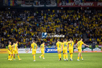 2024-09-09 - Romania players celebrate after their third goal during the UEFA Nations League, Group stage, League C, Group C2, football match between Romania and Lithuania on 9 September 2024 at Stadionul Steaua in Bucharest, Romania - FOOTBALL - UEFA NATIONS LEAGUE - ROMANIA V LITHUANIA - UEFA NATIONS LEAGUE - SOCCER