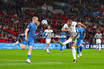 2024-09-10 - Harry Kane (9) of England shoots towards the goal during the UEFA Nations League match between England and Finland at Wembley Stadium, London, England on 10 September 2024. Photo Nigel Keene/ProSportsImages / DPPI - FOOTBALL - NATIONS LEAGUE - ENGLAND V FINLAND - UEFA NATIONS LEAGUE - SOCCER