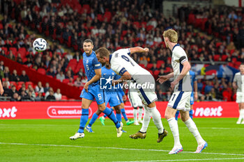 2024-09-10 - Harry Kane (9) of England heads towards goal during the UEFA Nations League match between England and Finland at Wembley Stadium, London, England on 10 September 2024. Photo Nigel Keene/ProSportsImages / DPPI - FOOTBALL - NATIONS LEAGUE - ENGLAND V FINLAND - UEFA NATIONS LEAGUE - SOCCER