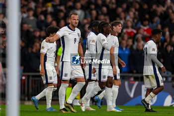 2024-09-10 - Goal 2-0 Harry Kane (9) of England scores a goal and celebrates during the UEFA Nations League match between England and Finland at Wembley Stadium, London, England on 10 September 2024. Photo Nigel Keene/ProSportsImages / DPPI - FOOTBALL - NATIONS LEAGUE - ENGLAND V FINLAND - UEFA NATIONS LEAGUE - SOCCER