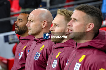 2024-09-10 - Lee Carsley Interim Manager of England refuses to sing the national anthem during the UEFA Nations League match between England and Finland at Wembley Stadium, London, England on 10 September 2024. Photo Nigel Keene/ProSportsImages / DPPI - FOOTBALL - NATIONS LEAGUE - ENGLAND V FINLAND - UEFA NATIONS LEAGUE - SOCCER