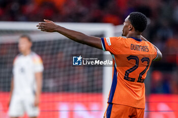 2024-09-10 - Denzel Dumfries of Netherlands celebrates after scoring his sides second goal during the UEFA Nations League 2024/2025 League A Group 3 match between Netherlands and Germany at Johan Cruijff ArenA on September 10, 2024 in Amsterdam, Netherlands. Photo Andre Weening/ Orange Pictures / DPPI - FOOTBALL - NATIONS LEAGUE - NETHERLANDS V GERMANY - UEFA NATIONS LEAGUE - SOCCER