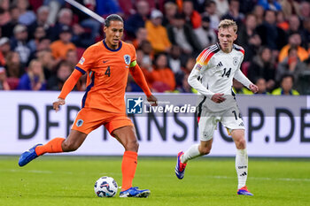 2024-09-10 - Virgil van Dijk of Netherlands passes the ball during the UEFA Nations League 2024/2025 League A Group 3 match between Netherlands and Germany at Johan Cruijff ArenA on September 10, 2024 in Amsterdam, Netherlands. Photo Andre Weening/ Orange Pictures / DPPI - FOOTBALL - NATIONS LEAGUE - NETHERLANDS V GERMANY - UEFA NATIONS LEAGUE - SOCCER