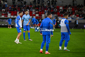 2024-10-10 - Israel team during warm up during the UEFA Nations League match between Israel vs. France on 10th October 2024 at the Bozsik Arena stadium in Budapest, Hungary - ISRAEL VS FRANCE - UEFA NATIONS LEAGUE - SOCCER