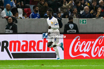 2024-10-10 - Happiness of Eduardo Celmi Camavinga (France) after scores a goal during the UEFA Nations League match between Israel vs. France on 10th October 2024 at the Bozsik Arena stadium in Budapest, Hungary - ISRAEL VS FRANCE - UEFA NATIONS LEAGUE - SOCCER