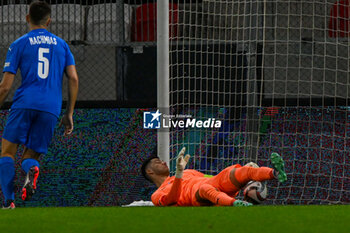 2024-10-10 - Omri Glazer (Israel) missed the ball during the UEFA Nations League match between Israel vs. France on 10th October 2024 at the Bozsik Arena stadium in Budapest, Hungary - ISRAEL VS FRANCE - UEFA NATIONS LEAGUE - SOCCER