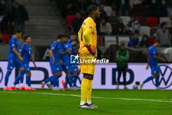 2024-10-10 - Warren Zaire-Emery (France) shows his disappointment after a goal during the UEFA Nations League match between Israel vs. France on 10th October 2024 at the Bozsik Arena stadium in Budapest, Hungary - ISRAEL VS FRANCE - UEFA NATIONS LEAGUE - SOCCER