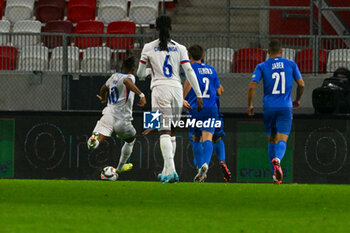 2024-10-10 - Christopher Nkunku (France) scores a goal during the UEFA Nations League match between Israel vs. France on 10th October 2024 at the Bozsik Arena stadium in Budapest, Hungary - ISRAEL VS FRANCE - UEFA NATIONS LEAGUE - SOCCER