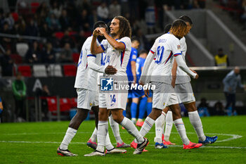 2024-10-10 - Happiness of Matteo Guendouzi (France) after scores a goal during the UEFA Nations League match between Israel vs. France on 10th October 2024 at the Bozsik Arena stadium in Budapest, Hungary - ISRAEL VS FRANCE - UEFA NATIONS LEAGUE - SOCCER