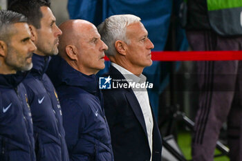 2024-10-10 - Head coach Didier Deschamps (France) during the UEFA Nations League match between Israel vs. France on 10th October 2024 at the Bozsik Arena stadium in Budapest, Hungary - ISRAEL VS FRANCE - UEFA NATIONS LEAGUE - SOCCER