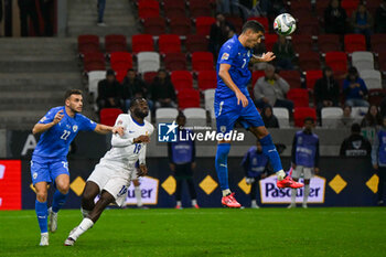 2024-10-10 - Matan Baltaxa (Israel) overhead kick the ball during the UEFA Nations League match between Israel vs. France on 10th October 2024 at the Bozsik Arena stadium in Budapest, Hungary - ISRAEL VS FRANCE - UEFA NATIONS LEAGUE - SOCCER