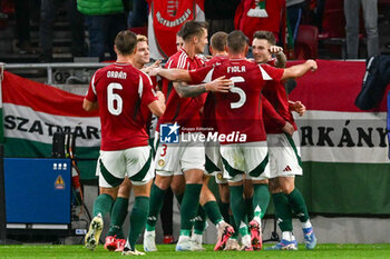 2024-10-11 - Happiness of Roland Sallai (Hungary) afer scores a goal during the UEFA Nations League match between Hungary vs. Holland on 11th October 2024 at the Puskas Arena stadium in Budapest, Hungary - HUNGARY VS NETHERLANDS - UEFA NATIONS LEAGUE - SOCCER