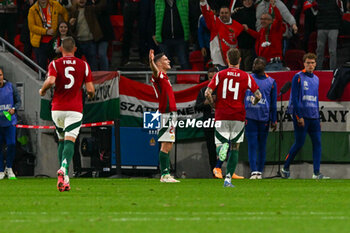 2024-10-11 - Happiness of Roland Sallai (Hungary) afer scores a goal during the UEFA Nations League match between Hungary vs. Holland on 11th October 2024 at the Puskas Arena stadium in Budapest, Hungary - HUNGARY VS NETHERLANDS - UEFA NATIONS LEAGUE - SOCCER