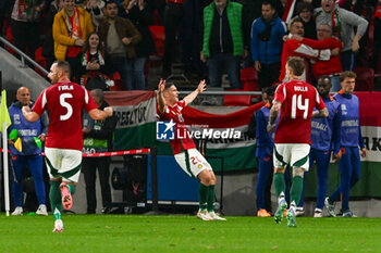 2024-10-11 - Happiness of Roland Sallai (Hungary) afer scores a goal during the UEFA Nations League match between Hungary vs. Holland on 11th October 2024 at the Puskas Arena stadium in Budapest, Hungary - HUNGARY VS NETHERLANDS - UEFA NATIONS LEAGUE - SOCCER