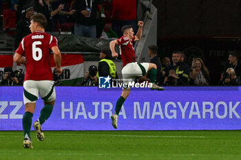 2024-10-11 - Happiness of Roland Sallai (Hungary) afer scores a goal during the UEFA Nations League match between Hungary vs. Holland on 11th October 2024 at the Puskas Arena stadium in Budapest, Hungary - HUNGARY VS NETHERLANDS - UEFA NATIONS LEAGUE - SOCCER