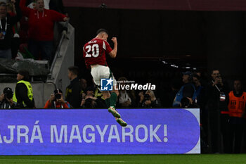 2024-10-11 - Happiness of Roland Sallai (Hungary) afer scores a goal during the UEFA Nations League match between Hungary vs. Holland on 11th October 2024 at the Puskas Arena stadium in Budapest, Hungary - HUNGARY VS NETHERLANDS - UEFA NATIONS LEAGUE - SOCCER