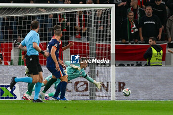 2024-10-11 - Bart Verbruggen (Netherlands) saves the ball during the UEFA Nations League match between Hungary vs. Holland on 11th October 2024 at the Puskas Arena stadium in Budapest, Hungary - HUNGARY VS NETHERLANDS - UEFA NATIONS LEAGUE - SOCCER