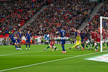 2024-10-11 - 1 Denes Dibusz (Hungary) saves the ball on free kick in the area during the UEFA Nations League match between Hungary vs. Holland on 11th October 2024 at the Puskas Arena stadium in Budapest, Hungary - HUNGARY VS NETHERLANDS - UEFA NATIONS LEAGUE - SOCCER