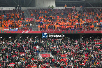 2024-10-11 - Nederlands and Hungary supporters during the UEFA Nations League match between Hungary vs. Holland on 11th October 2024 at the Puskas Arena stadium in Budapest, Hungary - HUNGARY VS NETHERLANDS - UEFA NATIONS LEAGUE - SOCCER