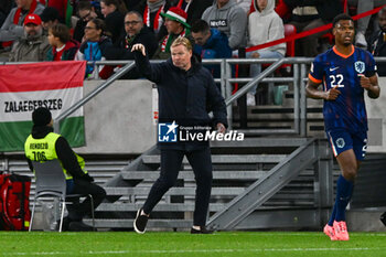 2024-10-11 - Head coach Ronald Koeman (Nederlands) during the UEFA Nations League match between Hungary vs. Holland on 11th October 2024 at the Puskas Arena stadium in Budapest, Hungary - HUNGARY VS NETHERLANDS - UEFA NATIONS LEAGUE - SOCCER