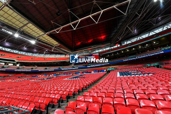 2024-10-10 - General view inside Wembley Stadium ahead of the UEFA Nations League, League B, Group B2 football match between England and Greece on 10 October 2024 at Wembley Stadium in London, England - FOOTBALL - UEFA NATIONS LEAGUE - ENGLAND V GREECE - UEFA NATIONS LEAGUE - SOCCER