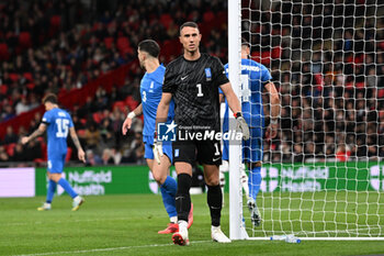 2024-10-10 - Odysseas Vlachodimos (1) of Greece during the UEFA Nations League, League B, Group B2 football match between England and Greece on 10 October 2024 at Wembley Stadium in London, England - FOOTBALL - UEFA NATIONS LEAGUE - ENGLAND V GREECE - UEFA NATIONS LEAGUE - SOCCER