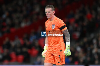 2024-10-10 - Jordan Pickford (1) of England during the UEFA Nations League, League B, Group B2 football match between England and Greece on 10 October 2024 at Wembley Stadium in London, England - FOOTBALL - UEFA NATIONS LEAGUE - ENGLAND V GREECE - UEFA NATIONS LEAGUE - SOCCER