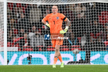 2024-10-10 - Jordan Pickford (1) of England during the UEFA Nations League, League B, Group B2 football match between England and Greece on 10 October 2024 at Wembley Stadium in London, England - FOOTBALL - UEFA NATIONS LEAGUE - ENGLAND V GREECE - UEFA NATIONS LEAGUE - SOCCER