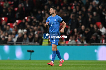 2024-10-10 - George Masouras (7) of Greece during the UEFA Nations League, League B, Group B2 football match between England and Greece on 10 October 2024 at Wembley Stadium in London, England - FOOTBALL - UEFA NATIONS LEAGUE - ENGLAND V GREECE - UEFA NATIONS LEAGUE - SOCCER