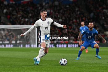 2024-10-10 - Phil Foden (10) of England during the UEFA Nations League, League B, Group B2 football match between England and Greece on 10 October 2024 at Wembley Stadium in London, England - FOOTBALL - UEFA NATIONS LEAGUE - ENGLAND V GREECE - UEFA NATIONS LEAGUE - SOCCER