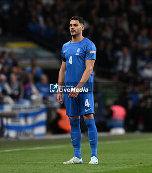 2024-10-10 - Konstantinos Mavropanos (4) of Greece during the UEFA Nations League, League B, Group B2 football match between England and Greece on 10 October 2024 at Wembley Stadium in London, England - FOOTBALL - UEFA NATIONS LEAGUE - ENGLAND V GREECE - UEFA NATIONS LEAGUE - SOCCER