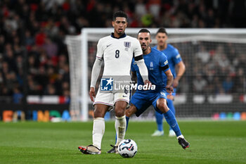 2024-10-10 - Jude Bellingham (8) of England during the UEFA Nations League, League B, Group B2 football match between England and Greece on 10 October 2024 at Wembley Stadium in London, England - FOOTBALL - UEFA NATIONS LEAGUE - ENGLAND V GREECE - UEFA NATIONS LEAGUE - SOCCER