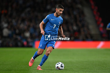 2024-10-10 - George Masouras (7) of Greece during the UEFA Nations League, League B, Group B2 football match between England and Greece on 10 October 2024 at Wembley Stadium in London, England - FOOTBALL - UEFA NATIONS LEAGUE - ENGLAND V GREECE - UEFA NATIONS LEAGUE - SOCCER